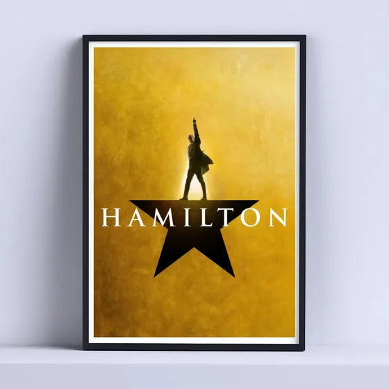 Cuadro Hamilton Musical Pelicula 30x40 Cm Con Vidrio Negro